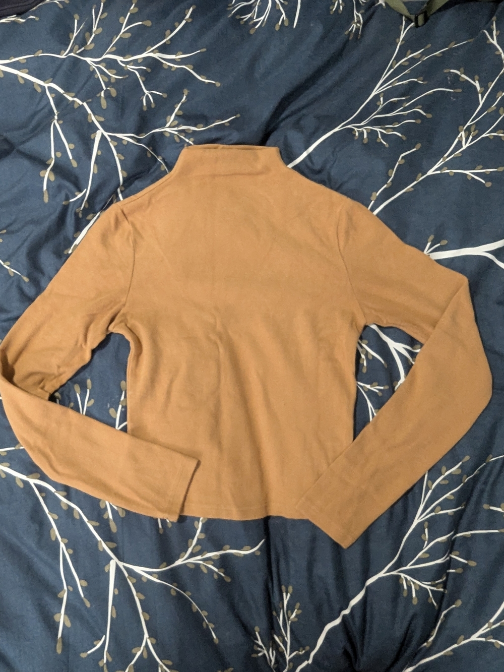 OGL Women's Long Sleeve Mock Neck Top in Tan